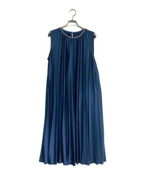 23区 applaudir（23区アプロディール）23区 applaudir (23区アプロディール) ノースリーブワンピース　OPWOKA0715 ブルー サイズ:38の古着・服飾アイテム