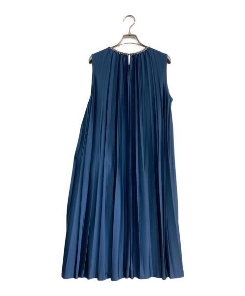 23区 applaudir（23区アプロディール）23区 applaudir (23区アプロディール) ノースリーブワンピース　OPWOKA0715 ブルー サイズ:38の古着・服飾アイテム