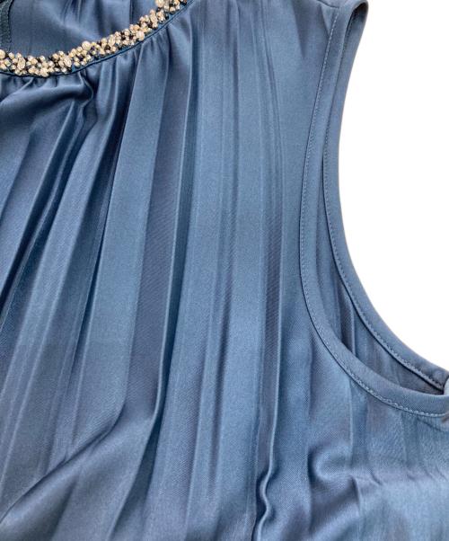 23区 applaudir（23区アプロディール）23区 applaudir (23区アプロディール) ノースリーブワンピース　OPWOKA0715 ブルー サイズ:38の古着・服飾アイテム