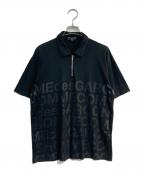 COMME des GARCONS HOMMEコムデギャルソン オム）の古着「ハーフジップロゴシャツ　 AD2004　HO-T021」｜ブラック