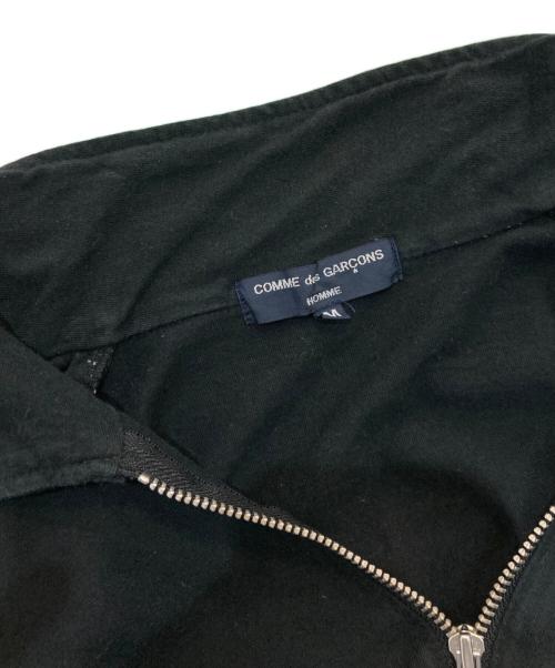 COMME des GARCONS HOMME（コムデギャルソン オム）COMME des GARCONS HOMME (コムデギャルソン オム) ハーフジップロゴシャツ　 AD2004　HO-T021 ブラック サイズ:Mの古着・服飾アイテム