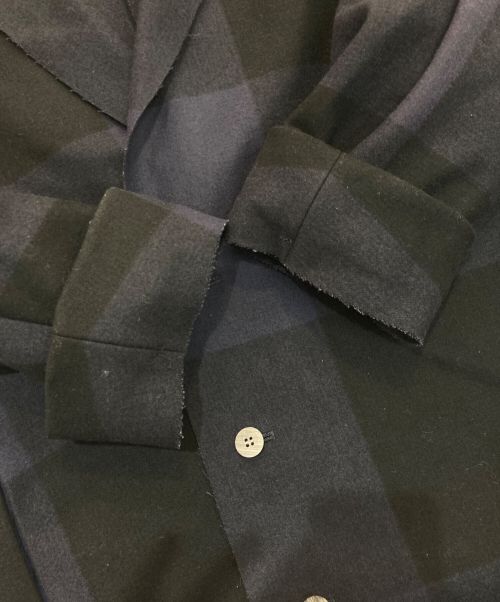SUNSEA（サンシー）SUNSEA (サンシー) Cut Off Melton Coat　13AW　　SNS-13A36 ネイビー サイズ:II3の古着・服飾アイテム