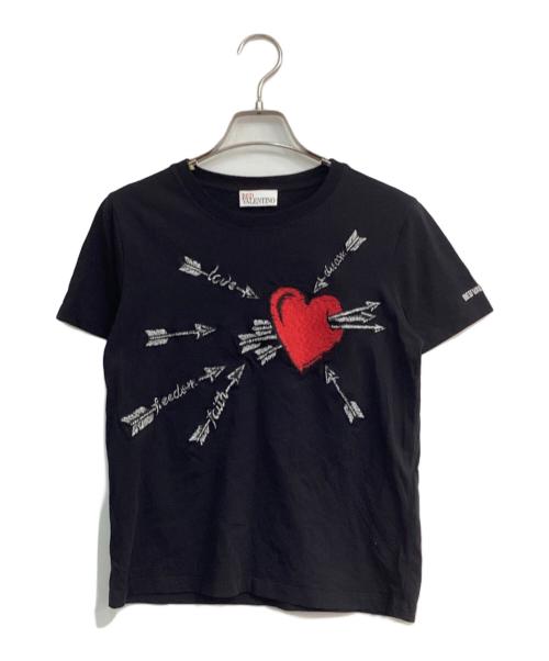 RED VALENTINO（レッドヴァレンティノ）RED VALENTINO (レッドヴァレンティノ) Tシャツ　SR3MG02A4F0 ブラック サイズ:Sの古着・服飾アイテム