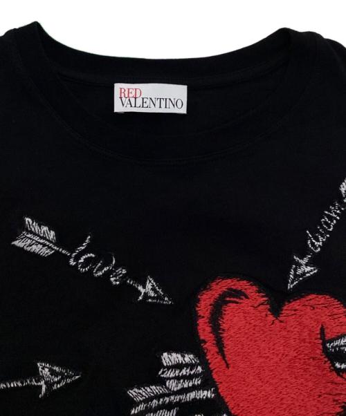RED VALENTINO（レッドヴァレンティノ）RED VALENTINO (レッドヴァレンティノ) Tシャツ　SR3MG02A4F0 ブラック サイズ:Sの古着・服飾アイテム