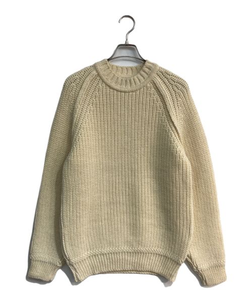 BROOKS BROTHERS（ブルックスブラザーズ）BROOKS BROTHERS (ブルックスブラザーズ) ブリティッシュウールラグランスリーブクルーネックセーター　100189928 ベージュ サイズ:Mの古着・服飾アイテム