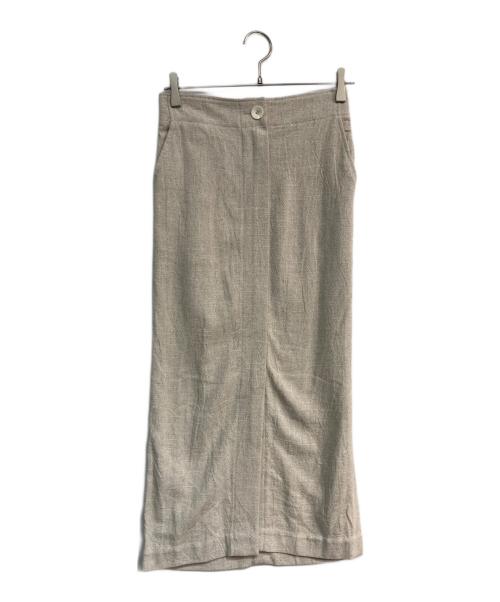 Spick and Span（スピック＆スパン）Spick and Span (スピックアンドスパン) ジュートクロスジップアップスカート 23060200802010 アイボリー サイズ:36の古着・服飾アイテム