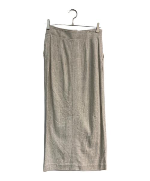 Spick and Span（スピック＆スパン）Spick and Span (スピックアンドスパン) ジュートクロスジップアップスカート 23060200802010 アイボリー サイズ:36の古着・服飾アイテム