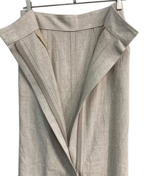 Spick and Span（スピック＆スパン）Spick and Span (スピックアンドスパン) ジュートクロスジップアップスカート 23060200802010 アイボリー サイズ:36の古着・服飾アイテム