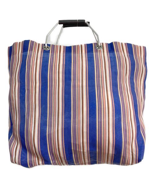 MARNI（マルニ）MARNI (マルニ) フラワーカフェショッピングバッグ ブルー×ピンクの古着・服飾アイテム