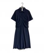 Sov.ソブ）の古着「ウエストギャザーシャツワンピース　0301-160-243」｜ネイビー