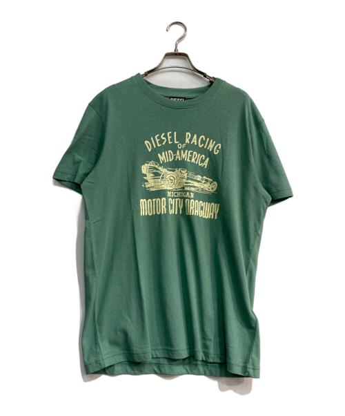 DIESEL（ディーゼル）DIESEL (ディーゼル) Tシャツ グリーン サイズ:L 未使用品の古着・服飾アイテム
