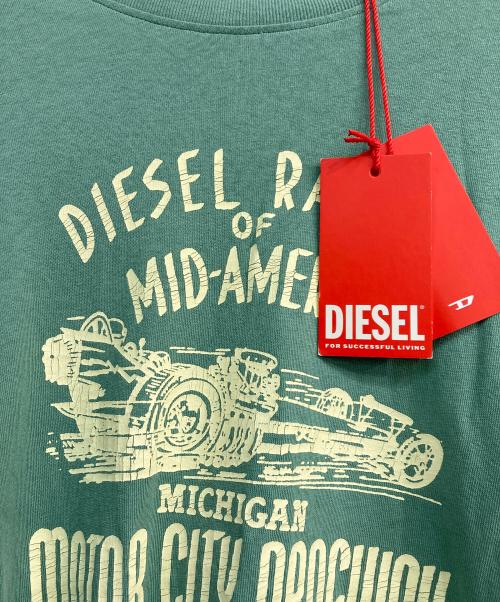 DIESEL（ディーゼル）DIESEL (ディーゼル) Tシャツ グリーン サイズ:L 未使用品の古着・服飾アイテム