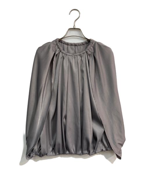 L'AUBE BLANC（ローブ ブラン）L'AUBE BLANC (ローブブラン) Balloon cape Blouse　24SP-12 グレー サイズ:Freeの古着・服飾アイテム
