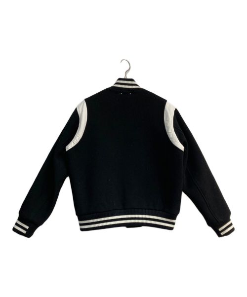MINEDENIM（マインデニム）MINEDENIM (マインデニム) Wool Melton & Leather Studium Jamper　 23AW 　2310-9004-97-022 ブラック×ホワイト サイズ:2の古着・服飾アイテム