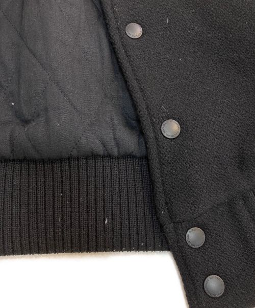 MINEDENIM（マインデニム）MINEDENIM (マインデニム) Wool Melton & Leather Studium Jamper　 23AW 　2310-9004-97-022 ブラック×ホワイト サイズ:2の古着・服飾アイテム