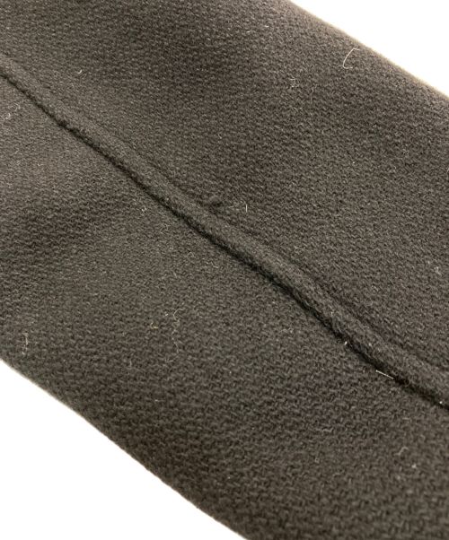 MINEDENIM（マインデニム）MINEDENIM (マインデニム) Wool Melton & Leather Studium Jamper　 23AW 　2310-9004-97-022 ブラック×ホワイト サイズ:2の古着・服飾アイテム