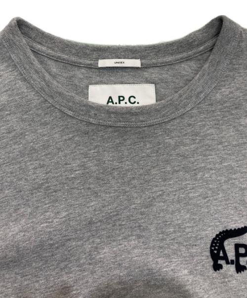 LACOSTE（ラコステ）LACOSTE (ラコステ) A.P.C. (アーペーセー) ロゴTシャツ　S440 グレー サイズ:Mの古着・服飾アイテム