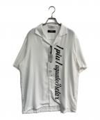 1PIU1UGUALE3 RELAXウノピゥウノウグァーレトレ リラックス）の古着「縦ロゴアロハシャツ　USH-24012」｜ホワイト