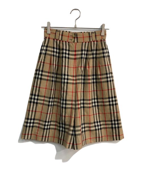 Burberry's（バーバリー）Burberry's (バーバリーズ) ノバチェックハーフパンツ ブラウン サイズ:9ARの古着・服飾アイテム