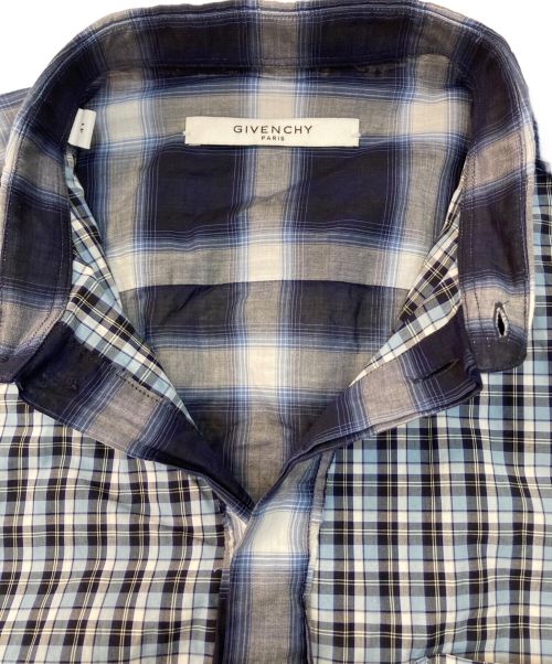 GIVENCHY（ジバンシィ）GIVENCHY (ジバンシィ) チェックシャツ 17S6008400 ネイビー×ホワイト サイズ:41の古着・服飾アイテム