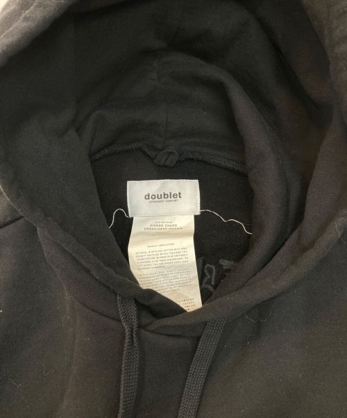 doublet（ダブレット）doublet (ダブレット) HIDDEN CHAOS EMBROIDERY HOODIE　20SS　20SS25CS148 ブラック サイズ:Mの古着・服飾アイテム