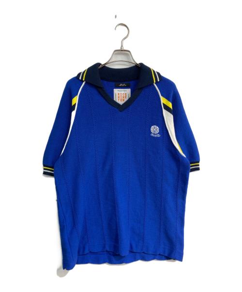 RICE NINE TEN（ライスナインテン）RICE NINE TEN (ライスナインテン) Knitting Game Shirt ブルー サイズ:2の古着・服飾アイテム