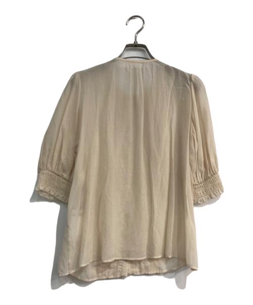 ANAYI（アナイ）ANAYI (アナイ) フリルブラウス　102127-13-030 ベージュ サイズ:38 未使用品の古着・服飾アイテム