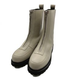 Caminando（カミナンド）の古着「CENTER ZIP SHORT BOOTS」｜ベージュ