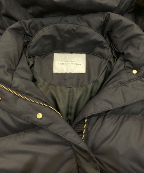 green label relaxing（グリーンレーベルリラクシング）green label relaxing (グリーンレーベルリラクシング) ファー フード ショート ダウン コート ネイビー サイズ:36の古着・服飾アイテム