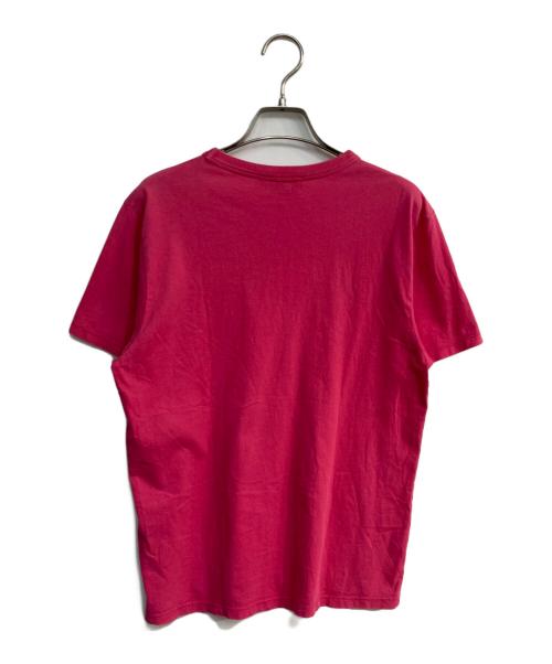 maison kitsune（メゾンキツネ）MAISON KITSUNE (メゾンキツネ) ワッペン半袖Tシャツ ピンク サイズ:Sの古着・服飾アイテム