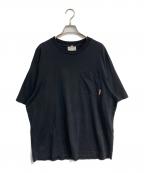 Acne studiosアクネ ストゥディオス）の古着「パッチポケットコットンTシャツ　FN-MN-TSHI000242」｜ブラック