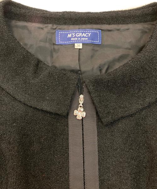 M'S GRACY（エムズグレイシー）M'S GRACY (エムズグレイシー) 襟付ジャケット　FS724517 ブラック サイズ:36の古着・服飾アイテム