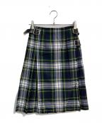 O'NEIL OF DUBLINオニールオブダブリン）の古着「ラップチェックスカート」｜グリーン×イエロー