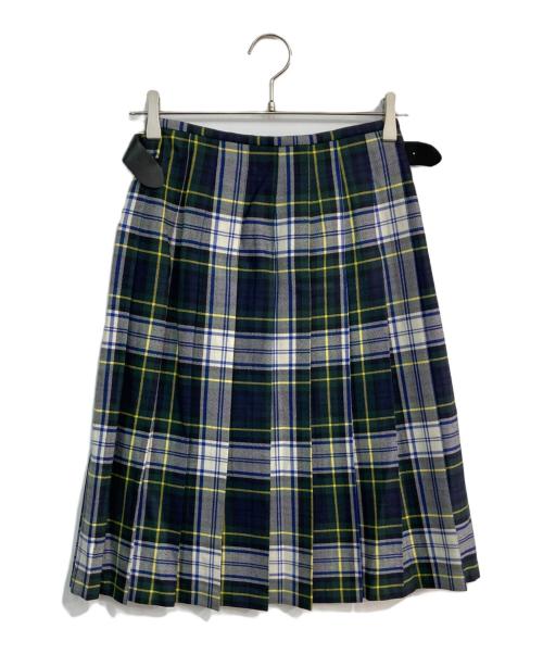 O'NEIL OF DUBLIN（オニールオブダブリン）O'NEIL OF DUBLIN (オニールオブダブリン) ラップチェックスカート グリーン×イエロー サイズ:US 6の古着・服飾アイテム