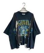 GIDEAL×DISCOVERED-×ディスカバード）の古着「リメイクバンドTシャツ」｜ブラック×ネイビー