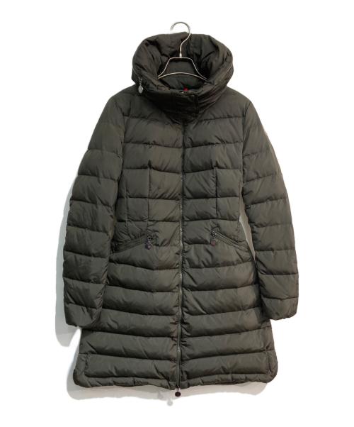 MONCLER（モンクレール）MONCLER (モンクレール) ダウンコート　FLAMME GIUBBOTTO　32093499290554155　コミックラベル カーキの古着・服飾アイテム