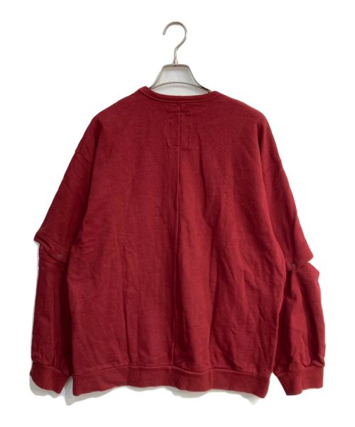 SHAREEF（シャリーフ）SHAREEF (シャリーフ) SEPARATE SLEEVE BIG SWEAT　19315044 レッド サイズ:1の古着・服飾アイテム