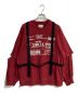 SHAREEF（シャリーフ）の古着「SEPARATE SLEEVE BIG SWEAT　19315044」｜レッド