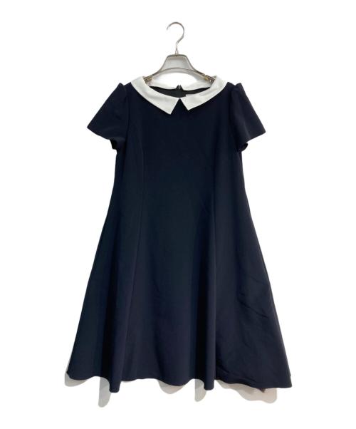 FOXEY NEWYORK（フォクシーニューヨーク）FOXEY NEWYORK (フォクシーニューヨーク) 襟付きドレス アカペラワンピース　24年モデル　44664-NAOOE ネイビー サイズ:38の古着・服飾アイテム