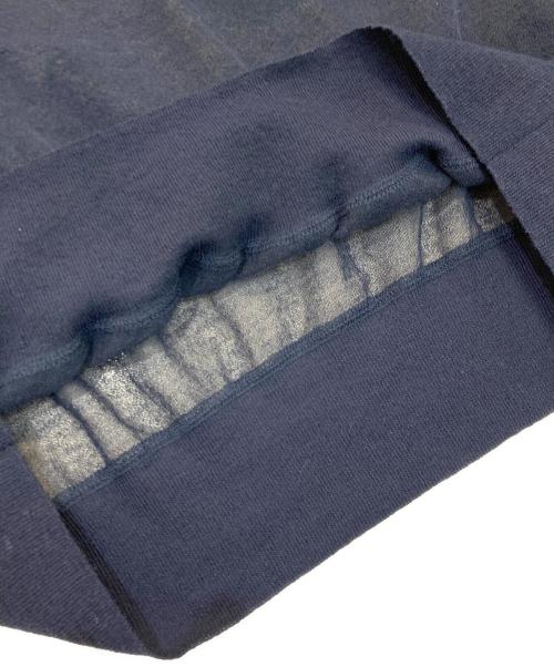 6(ROKU) BEAUTY&YOUTH（ロク ビューティーアンドユース）6(ROKU) BEAUTY&YOUTH (ロク ビューティーアンドユース) SHEER COLOR RIB PULLOVER ニット ネイビー×グリーン サイズ:-の古着・服飾アイテム