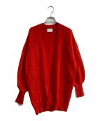 UNITED ARROWSユナイテッドアローズ）の古着「ボリュームスリーブモヘアカーディガン」｜オレンジ