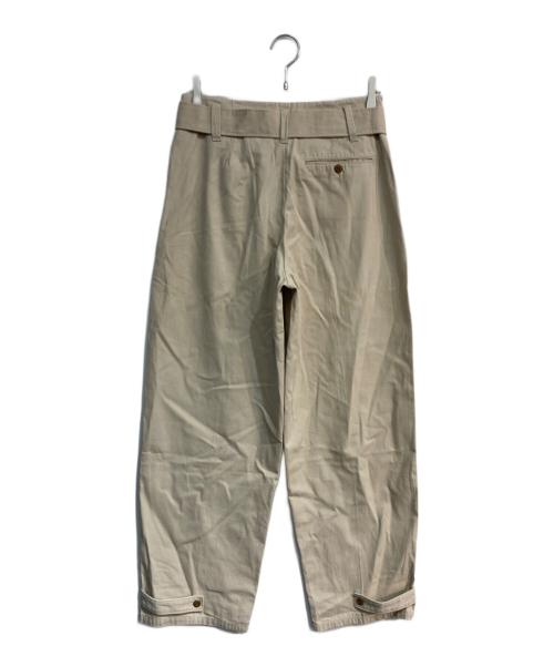 POLO RALPH LAUREN（ポロ・ラルフローレン）POLO RALPH LAUREN (ポロ・ラルフローレン) ベルト付きワイドパンツ ベージュ サイズ:4の古着・服飾アイテム