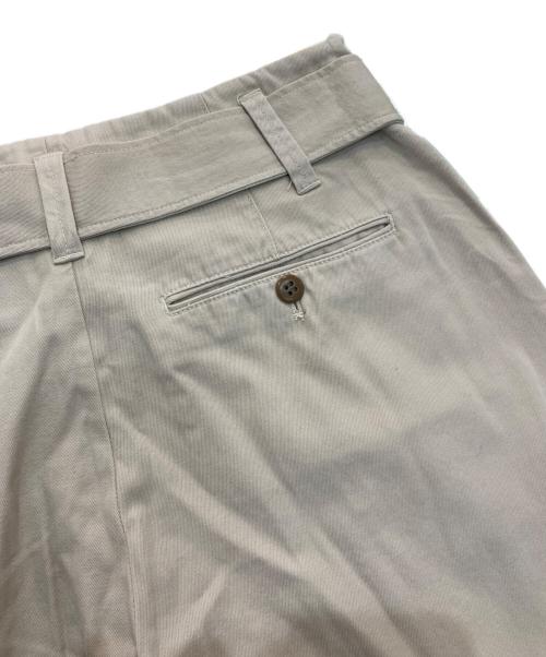 POLO RALPH LAUREN（ポロ・ラルフローレン）POLO RALPH LAUREN (ポロ・ラルフローレン) ベルト付きワイドパンツ ベージュ サイズ:4の古着・服飾アイテム