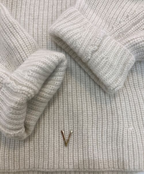 Venit（ヴェニット）venit (ヴェニット) オープンカラーニットプルオーバー　VEK-7350 ベージュ サイズ:38の古着・服飾アイテム