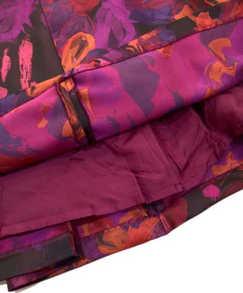 Loulou Willoughby（ルルウィルビー）Loulou Willoughby (ルルウィルビー) 総柄ジャガードスカート　212020-11-100 パープル サイズ:1の古着・服飾アイテム