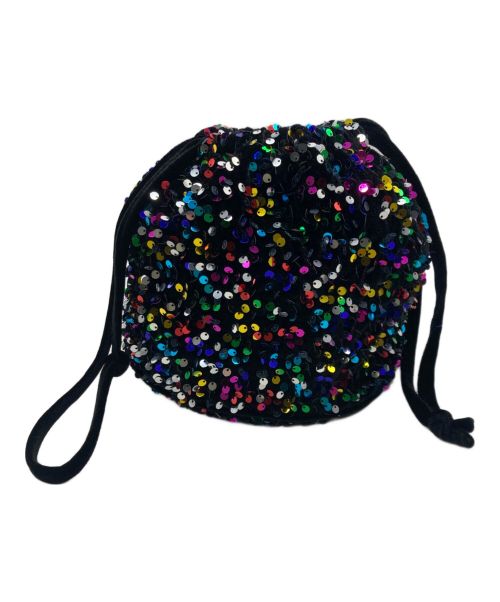 MAISON SPECIAL（メゾンスペシャル）MAISON SPECIAL (メゾンスペシャル) スパンコール巾着バッグ　21222665510 ブラック サイズ:-の古着・服飾アイテム