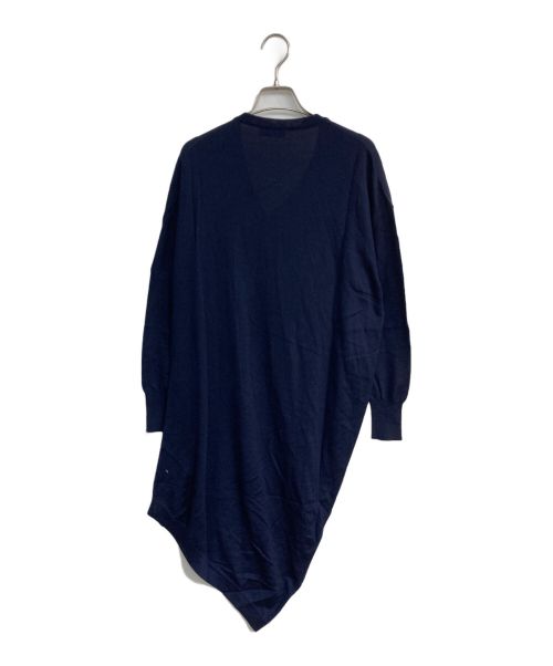 BALENCIAGA（バレンシアガ）BALENCIAGA (バレンシアガ) アシンメトリーニットワンピース　436559 ネイビー サイズ:34の古着・服飾アイテム