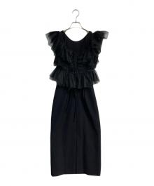 Snidel（スナイデル）の古着「チュールボレロアメスリドレス　SWFO241091」｜ブラック