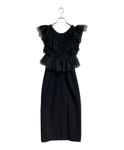 Snidel（スナイデル）Snidel (スナイデル) チュールボレロアメスリドレス　SWFO241091 ブラックの古着・服飾アイテム