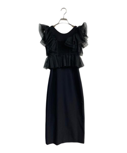 Snidel（スナイデル）Snidel (スナイデル) チュールボレロアメスリドレス　SWFO241091 ブラックの古着・服飾アイテム